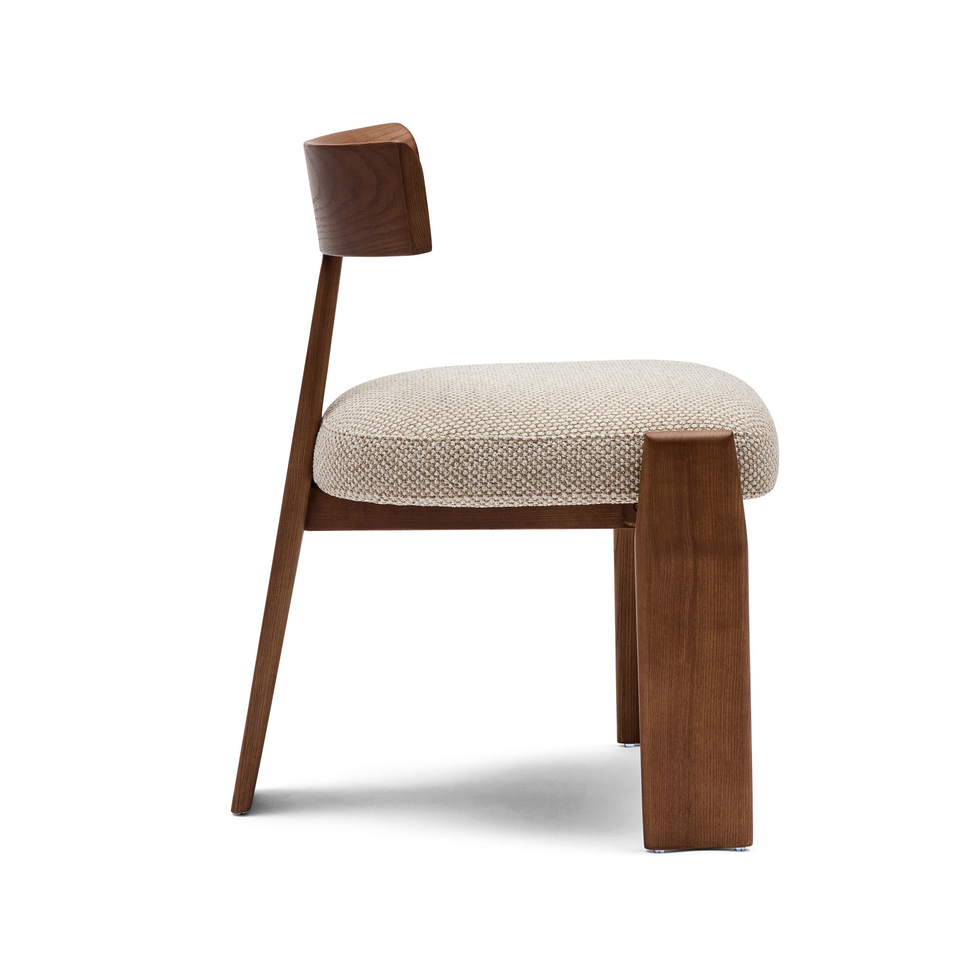 Esra Dining Chair Tusk Beige Walnut - Image 5