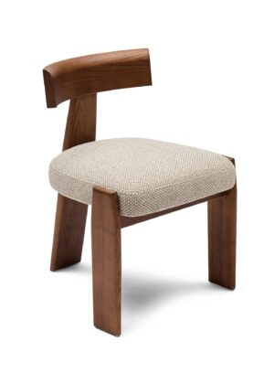 Esra Dining Chair Tusk Beige Walnut