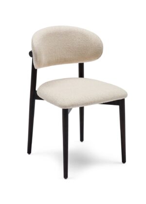 Nola Dining Chair Soft Ecru Walnut