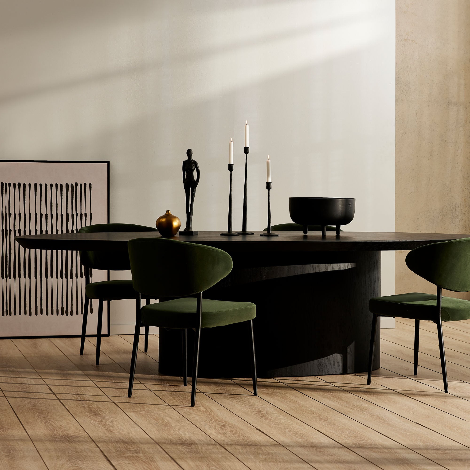 Pippa Oval Dining Table Black Large - Image 2