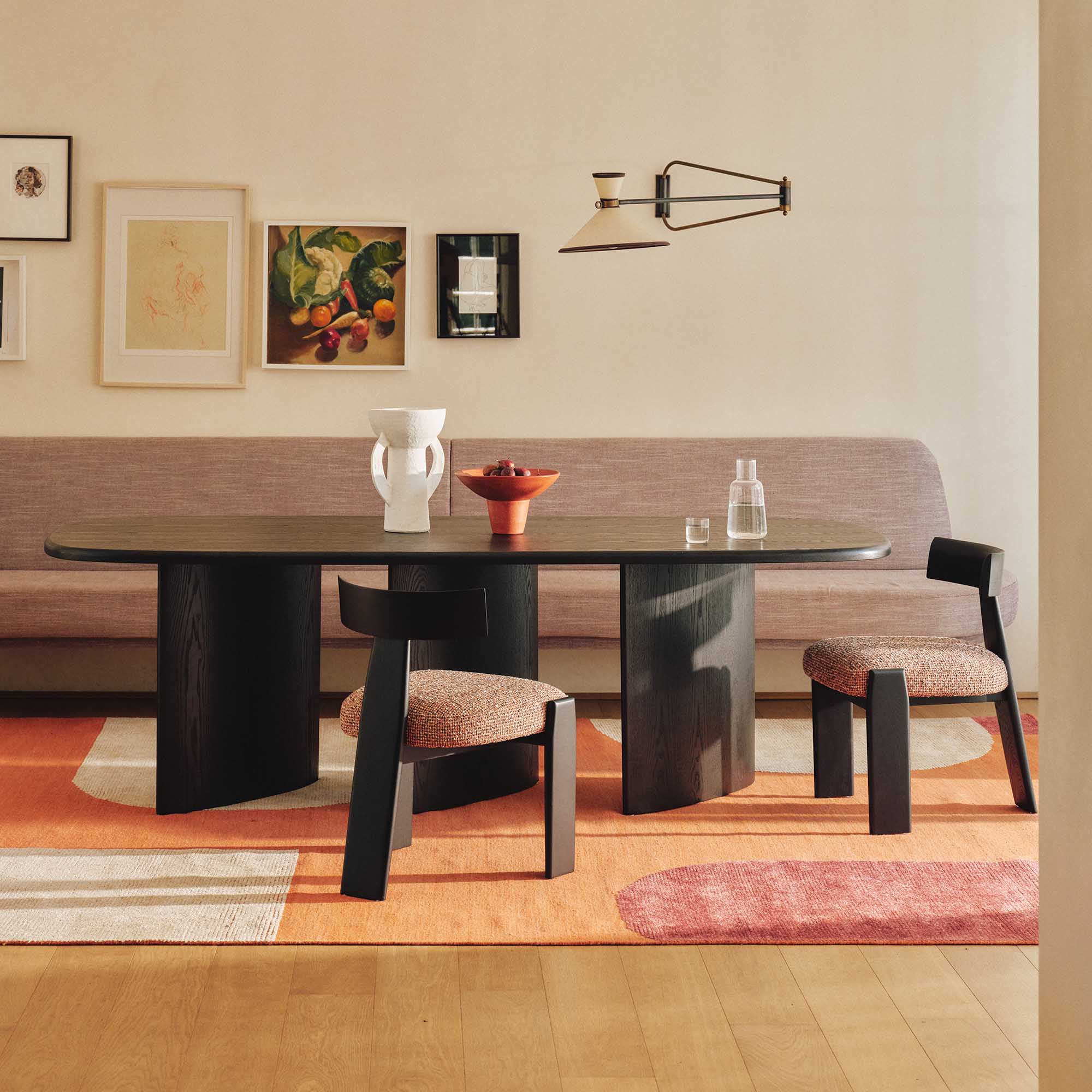 Esra Dining Chair Burnt Sienna Black - Image 3