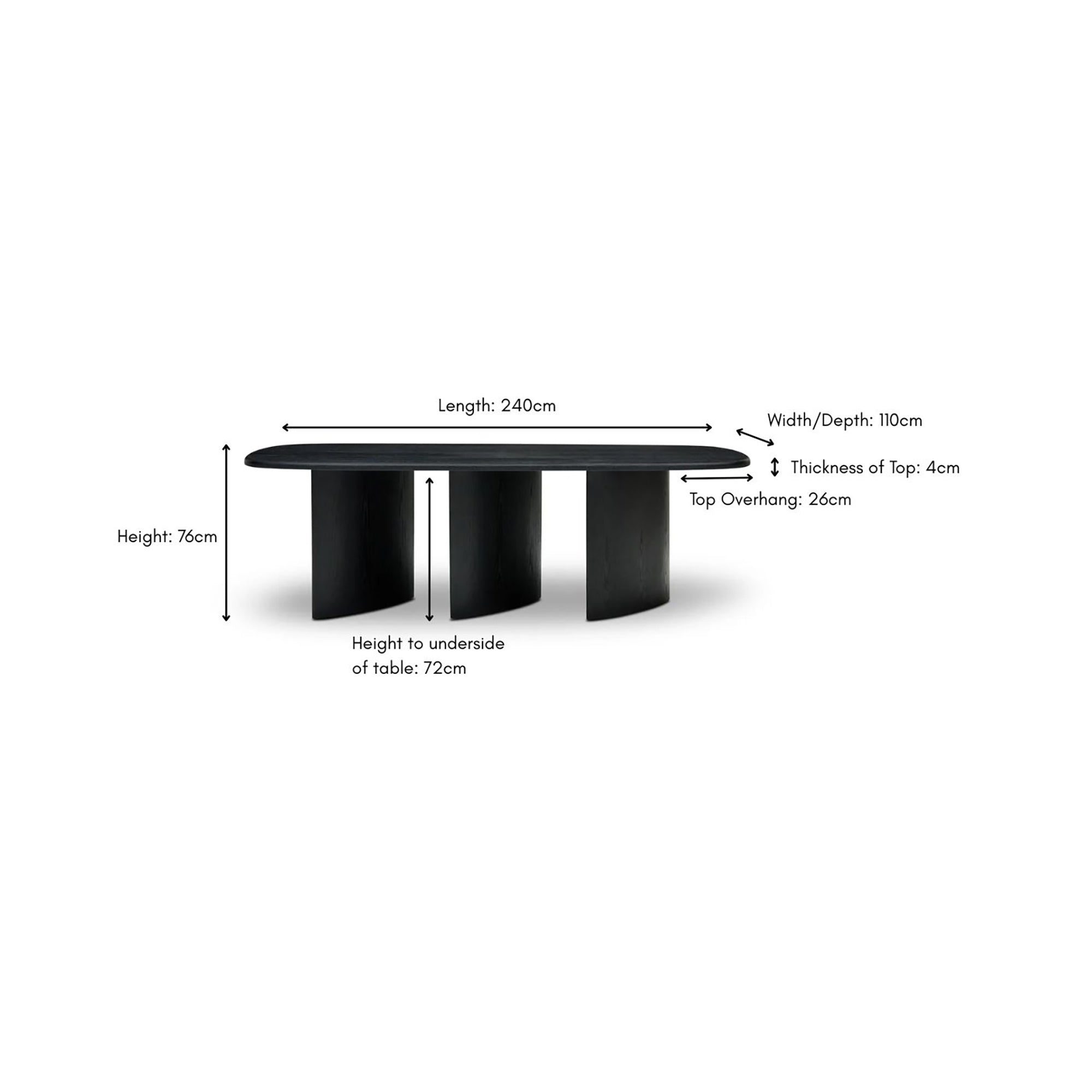 Halo Dining Table Black Ash - Image 9